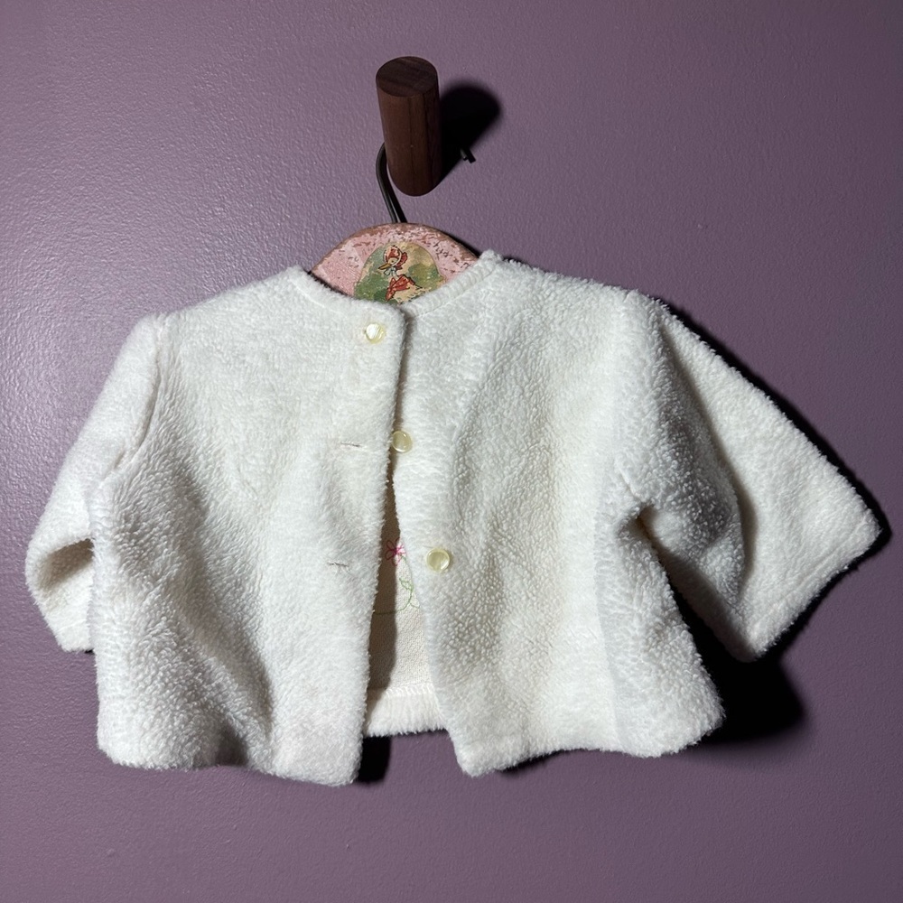 Vintage Cozy White Baby Jacket